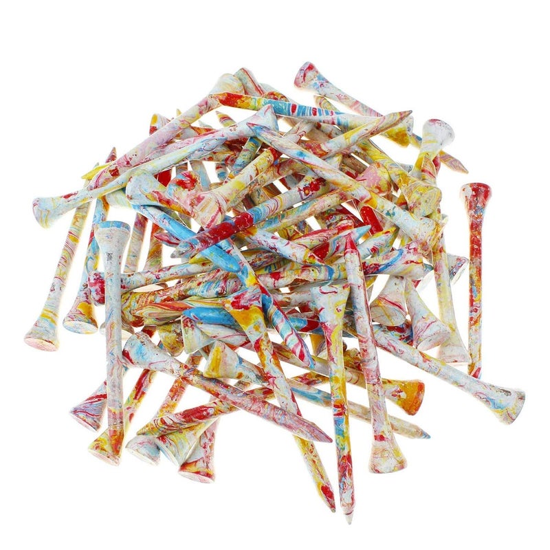 Crestgolf Fantastic 2 3/4"(70mm) Wooden Golf Tees 100 pcs/Bag - Image 1